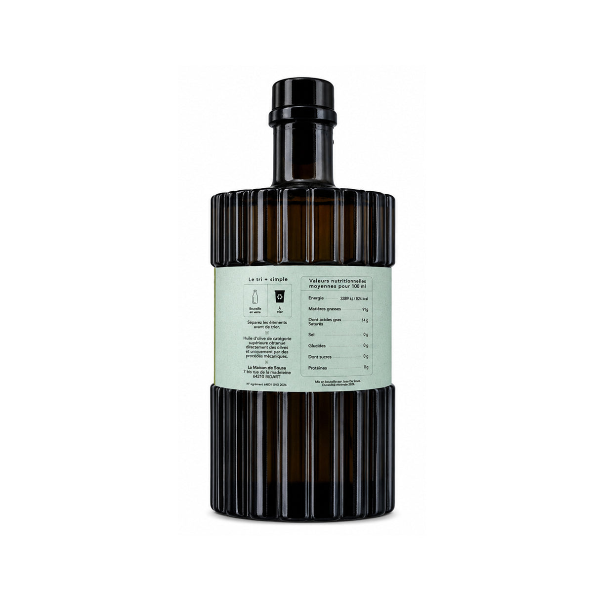 Bouteille d'huile d'olive extra vierge 500ml